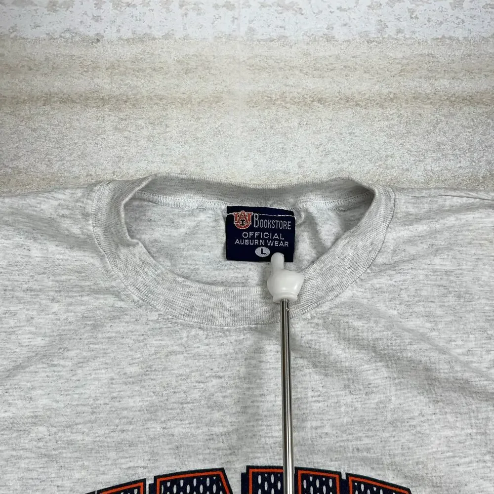 Vintage Auburn Shirt Grey Cotton Short Sleeve 90s_4